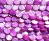 16 inch strand of 10x8mm Purple Mother of Pearl Flat Ovals